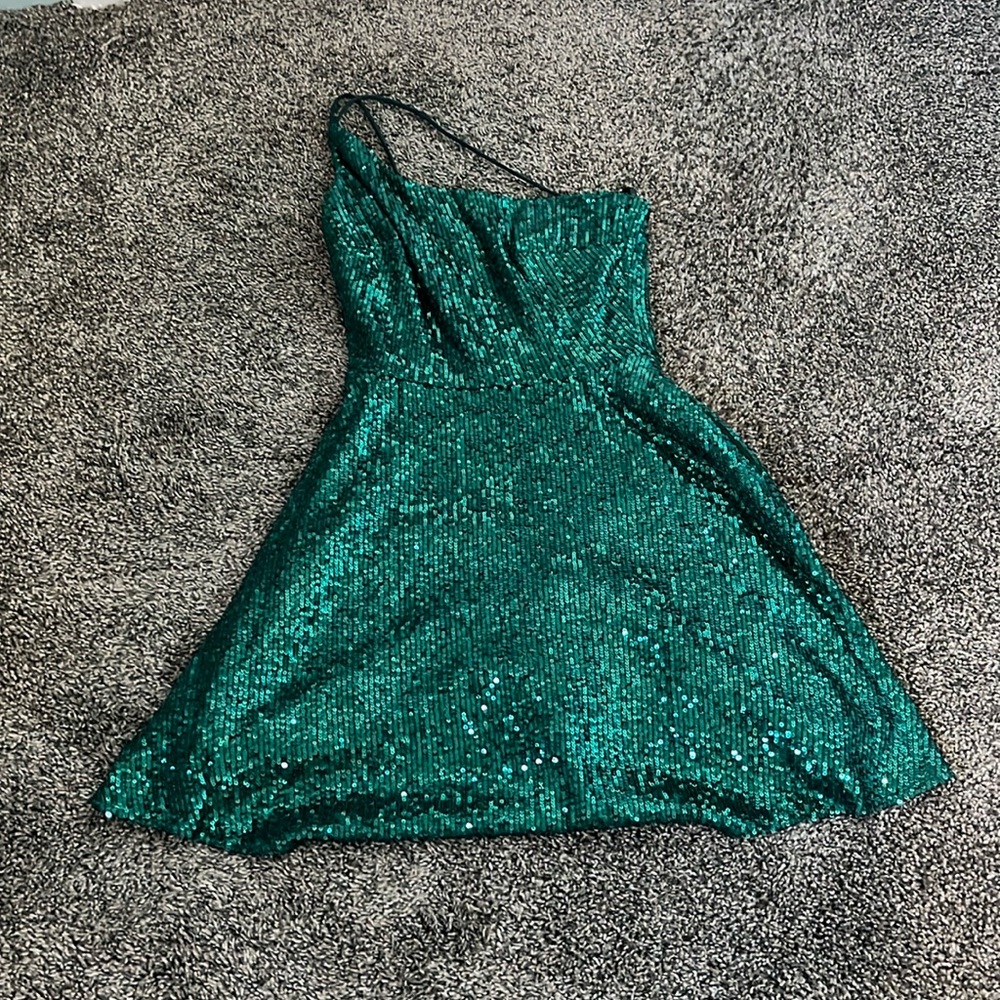 Green sparkly formal dress size 1